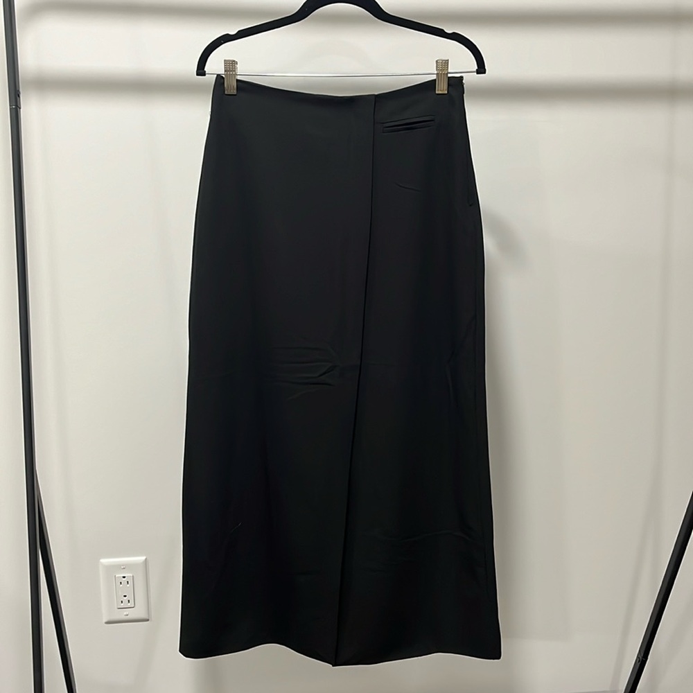 COMMENSE maxi black skirt with split, size M, new with tag.